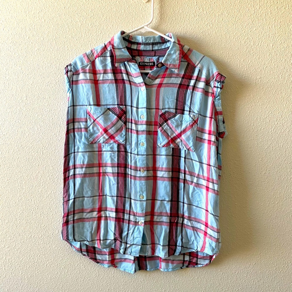 Super Soft, Cap-Sleeve Button Down